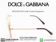 แว่นกันแดด DOLCE & GABBANA DG2244 Gold Aviator Sunglasses