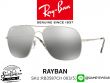 แว่นตากันแดด Rayban RB3587CH 003/5J Shiny Silver/Grey Mirror Grey Gradient Polarized