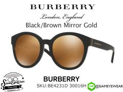 แว่นตากันแดด Burberry BE4231D 30016H Black/Brown Mirror Gold