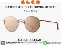 แว่นกันแดด Garrett Leight Wilson Sun Sandstone Pink Gold Mirror