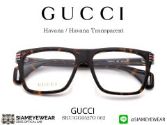 แว่น Gucci GG0527O Havana Transparent 