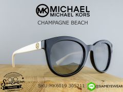 แว่นตากันแดด Michael Kors CHAMPAGNE BEACH MK6019 305211 Black Off White/Grey Gradient