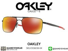 แว่น แว่นตากันแดด Oakley GAUGE 6 OO6038-04 Polished Black/Prizm Ruby Polarized