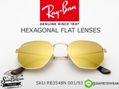 แว่นตากันแดด Rayban HEXAGONAL FLAT LENSES RB3548N 001/93 Gold/Gold Flash