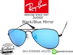 แว่นเด็ก Rayban Junior RJ9506S 201/55 Black/Blue Mirror
