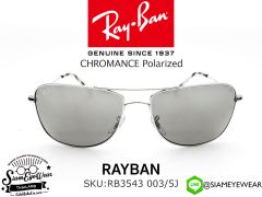 แว่นตากันแดด Rayban CHROMANCE RB3543 003/5J Silver/Silver Mirror Chromance Polarized