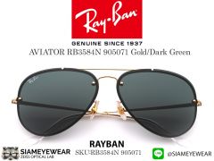 แว่น Rayban BLAZE AVIATOR RB3584N 905071 Gold/Dark Green