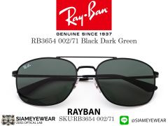 แว่น Rayban RB3654 Black Dark Green