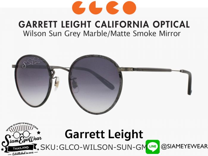 แว่นกันแดด Garrett Leight Wilson Sun Grey Marble/Matte Smoke Mirror