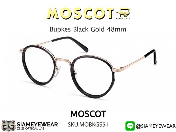 แว่น MOSCOT Bupkes Black Gold 48mm