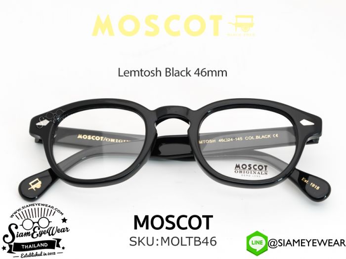 กรอบแว่นตา MOSCOT Lemtosh Black 46mm
