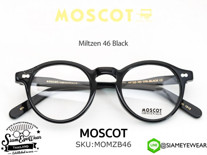 แว่นสายตา MOSCOT Miltzen Black 46mm