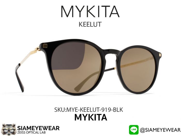 แว่นกันแดด Mykita KEELUT C6 Black/Glossy Gold/Brilliant Grey Solid