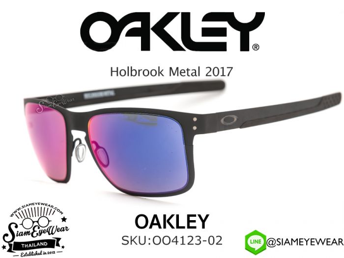 แว่นตากันแดด Oakley Holbrook Metal OO4123-02 Matte Black/Positive Red Iridium