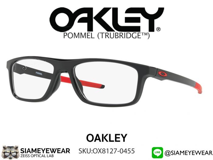 แว่นสายตา Oakley POMMEL OX8127-0455 Polished Black ถูกแท้ผ่อนได้ประกัน