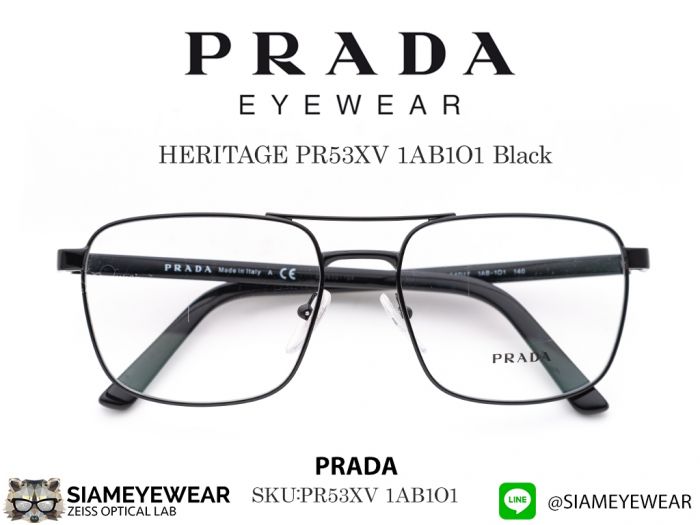 แว่น Prada HERITAGE PR53XV Black 